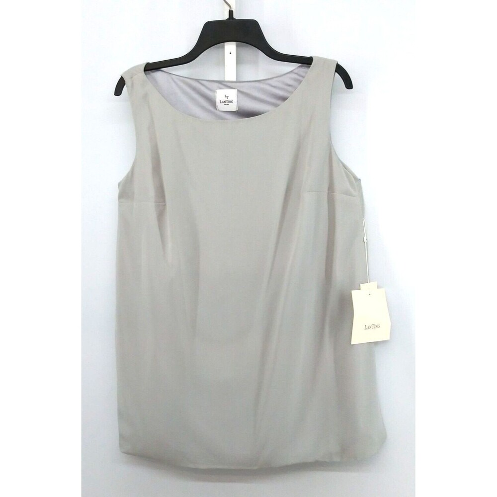 LT LanTing Bride Sleeveless Blouse Womens Size XL Silver Lined Pullover Top